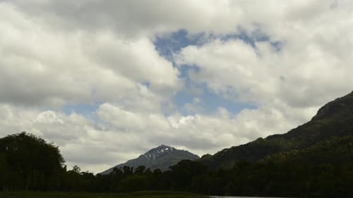 Time lapse of clouds moving over the Andes mountains in South America