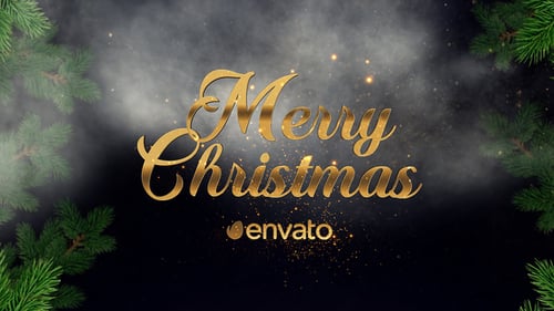 Elegant Christmas Title Reveal with Golden Text