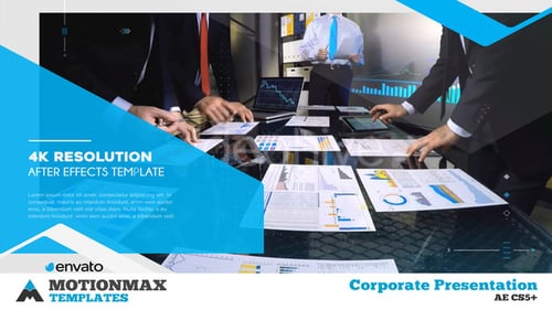 Modern Corporate Presentation with Dynamic Abstract Transitions