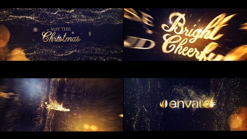 Gold Christmas Greeting Titles