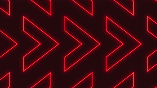Red Neon Chevron Arrows Seamless Looping Background