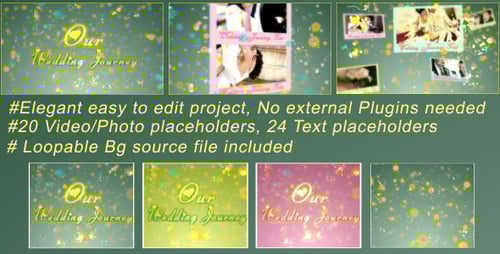 Elegant Wedding Photo Slideshow with Floral Accents