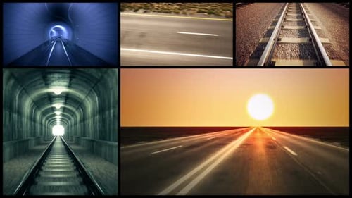 Dynamic Transportation Backgrounds with Roads, Tunnels, and Railways