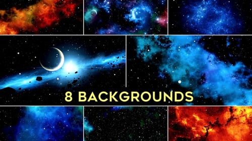 Vibrant Cosmic Nebula and Planet Space Backgrounds Pack