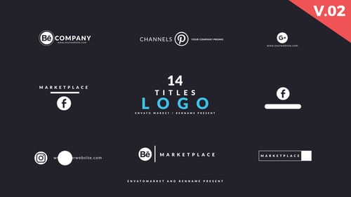 Minimalist Social Media Logo and Title Animations