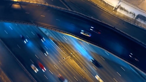 Night Highway Interchange