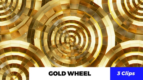 Luxury Golden Geometric Radial Pattern Animation Loop