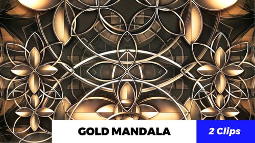 Elegant Gold Geometric Rotating Decorative Pattern