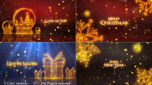 Golden Particles Christmas and New Year Holiday Opener
