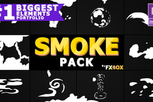 Cartoon SMOKE Elements And Transitions | Premiere Pro MOGRT