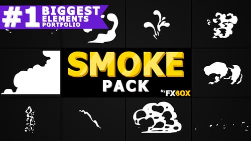 Hand-Drawn Cartoon Smoke and Liquid Element Transitions Pack