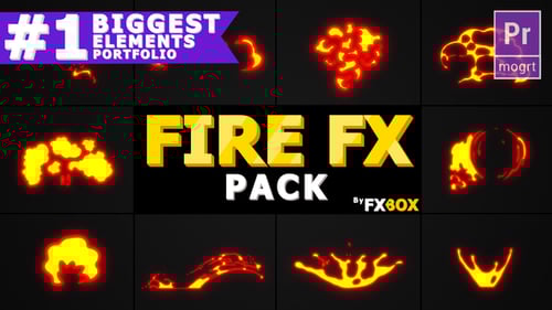 Doodle Fire FX Elements | Premiere Pro MOGRT