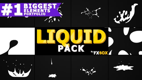 Hand-Drawn Liquid Elements Animation Pack for Video Transitions
