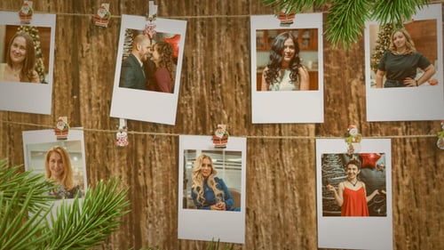 Warm Christmas Photo Slideshow with Festive Decorations