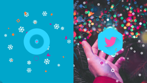 Christmas Logo Reveal – Snowflakes Animation with Social Icons for Holiday Intros, Outros and Promos