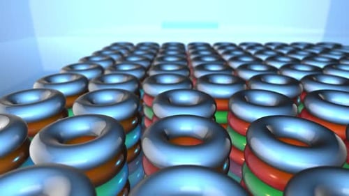 3d colorful shapes animation