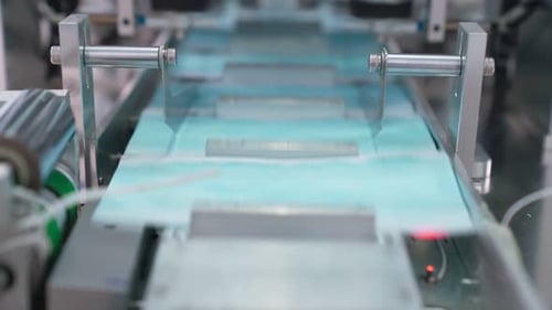 Face Mask Production Line in Modern Factory