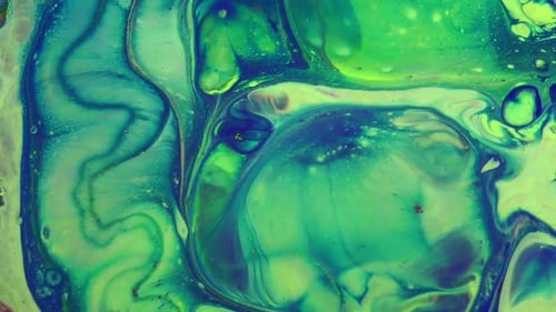 Abstract Surface Moving Swirling Liquid Paint Background Texture Chemical Reaction
