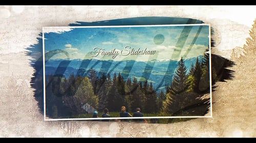 Nostalgic Photo Slideshow with Artistic Ink Transitions