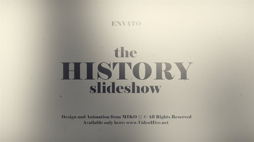 Cinematic Retro Photo Slideshow Template for Historical Stories and Memories
