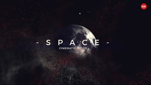 Dynamic Space Cinematic Titles with Futuristic HUD Elements