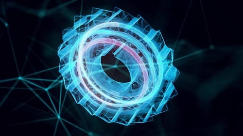 Disk Milling Cutter Hologram Close Up Hd