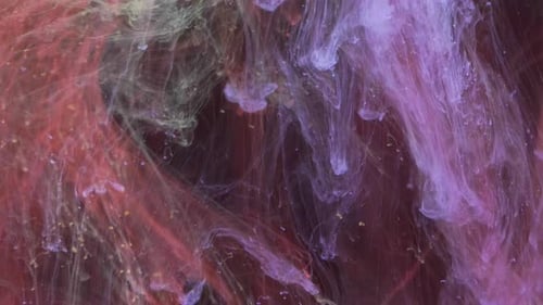 Abstract Ink Flowing in Water Background