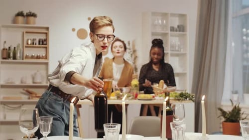 Friends Preparing Food Together for a Meal