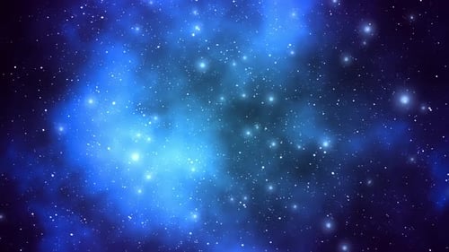 Abstract Blue Nebula Starfield Motion Background Loop