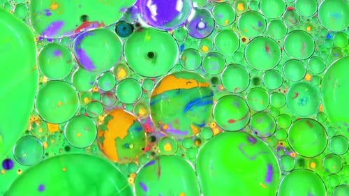 Abstract Colorful Invert Paint Bubbles Galactic Exploding Texture 3