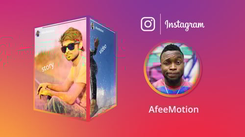 Animated Instagram Stories Rotating Cube Presentation