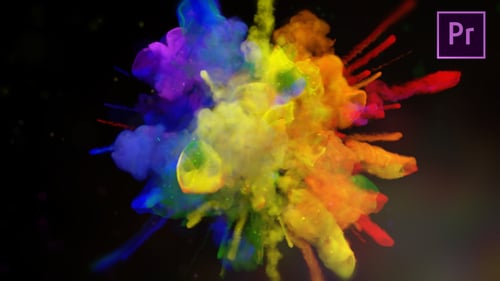 Vibrant Color Explosion Logo Reveal Intro