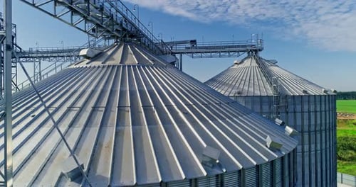 Grain Elevator at Modern Factory