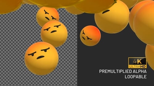 3D Angry Emoji Element Pack Transition
