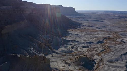 Aerial shot of the amazing rock formations in southern Utah.