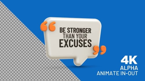 Animated 3D Speech Bubble Quote Reveal