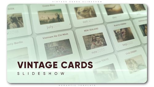 Vintage Photo Memories Slideshow with Film Grain Effect