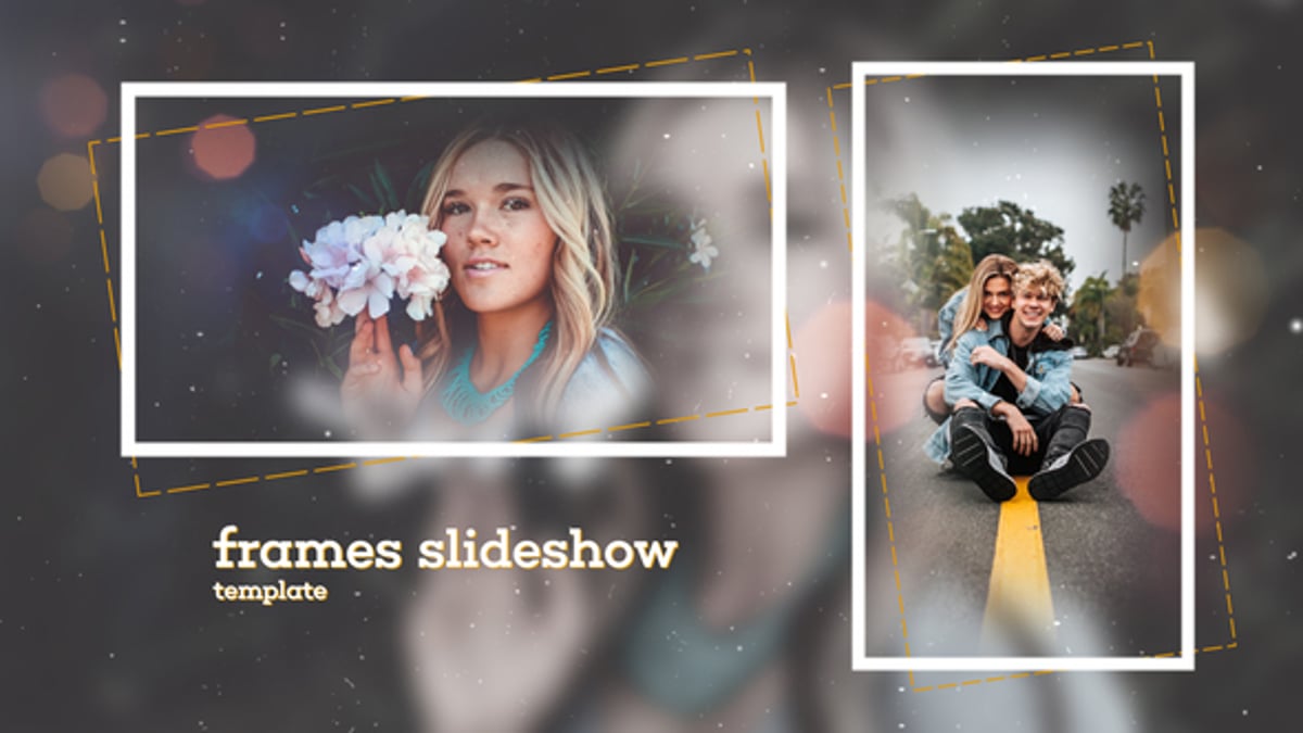Modern Photo Video Slideshow with Elegant Light Frames, Video Displays ...
