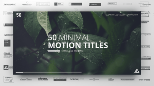 Modern Minimalist Titles: Text Animations and Lower Thirds