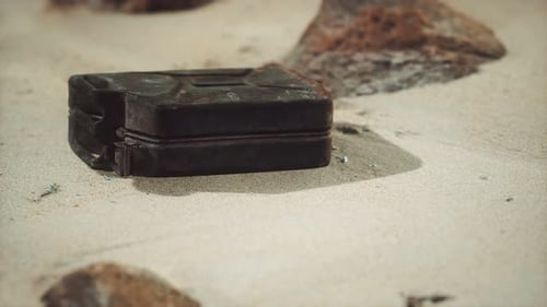 Old Rusty Fuel Canister in the Desert