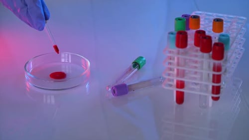 Scientific Analysis of Liquid in Petri Dish