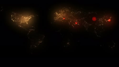 Animated Global Map with Spreading Data Points