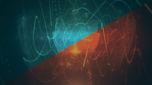 Abstract Glitch Lines Digital Scanline Technology Background