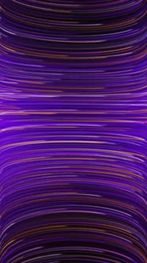 4K vertical Animation. Animated background of flowing colorful curved lines
