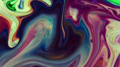 Colorful Abstract Fluid Art Paint Swirls