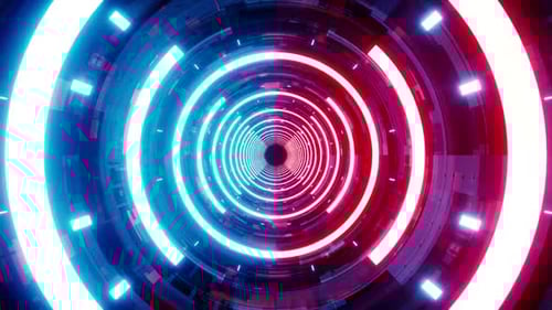 Red and Blue Half Light Tunnel