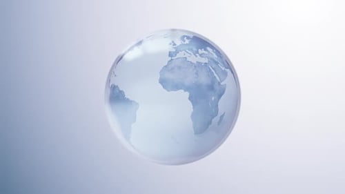Animation of word News written with globe in background