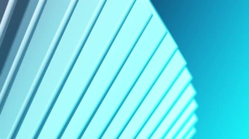 Abstract Blue Geometric Blocks Rotating Background Loop