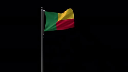 Bandera de Benin con Alpha 4K