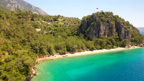 Mediterranean coastline in Turkey.